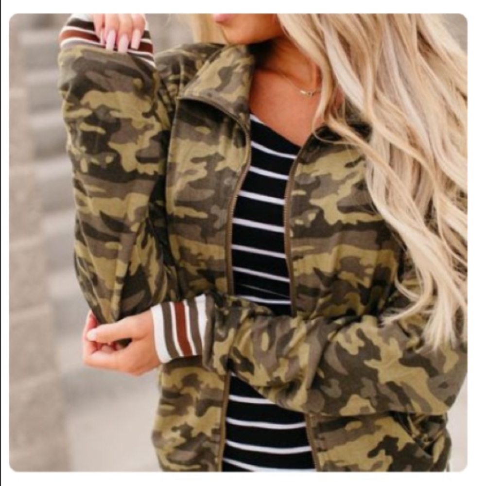 {Mindy Mae’s Market} Camo Bomber Jacket